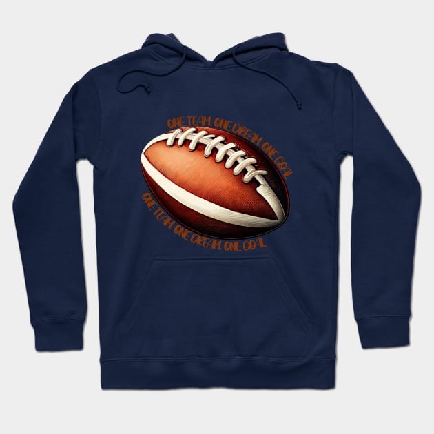 RUGBY: ONE TEAM, ONE DREAM, ONE GOAL Hoodie by Mujji